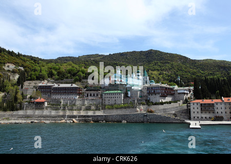 St Panteleimon Monastery, Mount Athos, Greece. Stock Photo