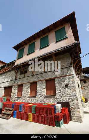 The winery at Mylopotamos at Mount Athos, Greece. Stock Photo