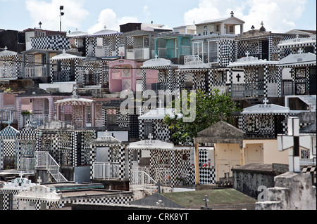 Caribbean cemetery cimetiere French Guadeloupe Morne a l'eau Stock Photo