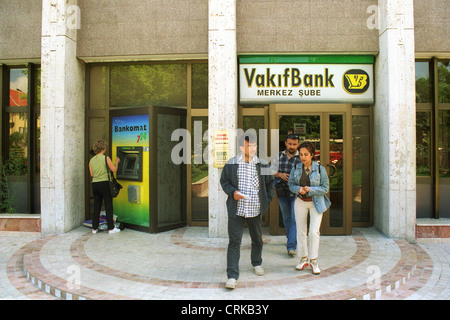 A branch of the Turkish Vakif Bank in Ankara Stock Photo