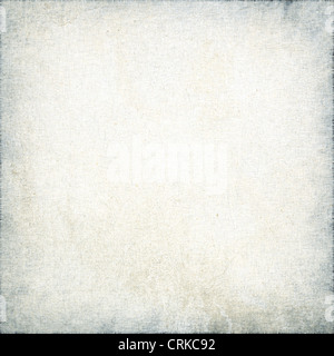 white canvas texture with delicate stripes pattern and vignette, grunge background Stock Photo
