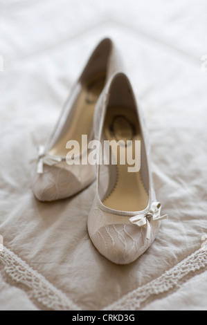 high heal or high healed wedding shoes Stock Photo