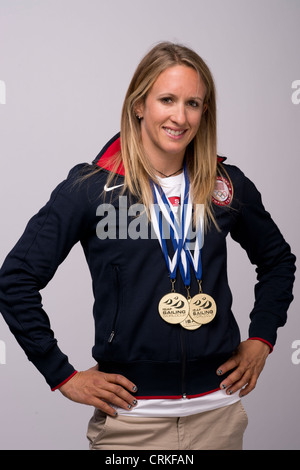 Sailer Anna Tunnicliffe at the Team USA Media Summit in Dallas, TX in advance of the 2012 London Olympics. Stock Photo