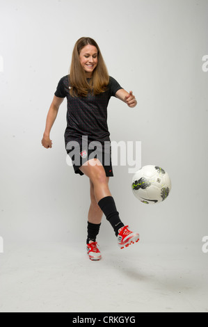 Team USA women's soccer star Heather O'Reilly at the USOC Media Summit in Dallas, TX prior to the London Olympic Games Stock Photo