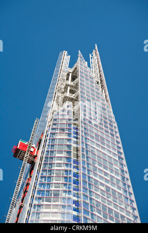 The Shard in London, UK. The Shard at 310m or over 1000 feet tall, is the tallest building in Europe. Stock Photo