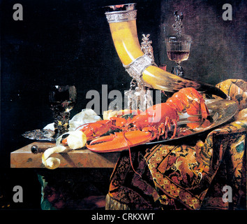 Willem Kalf – Still Life with Drinking-Horn Stock Photo