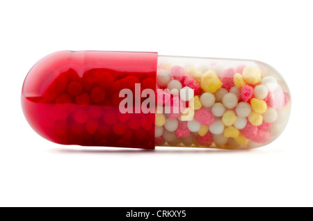 Medicine capsule isolated on white Stock Photo