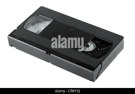 Vhs video cassette tape isolated on white Stock Photo