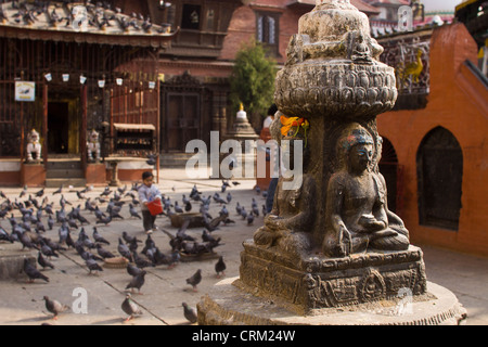 Katmandu, temple complex. Pictured in Asia, Nepal, Katmandu on March 30, 2011. (CTK Photo/David Tesinsky) Stock Photo