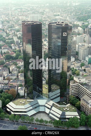View of the headquarters of Deutsche Bank in Frankfurt Stock Photo