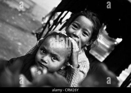 Streets Katmandu everyday life children young people history contrast Pictured Asia Nepal Katmandu March 30 2011 CTK Stock Photo