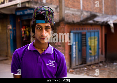 Streets Katmandu everyday life children young people history contrast Pictured Asia Nepal Katmandu March 30 2011 CTK Stock Photo