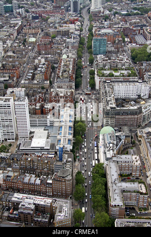 aerial view of Marylebone Road, London NW1 Stock Photo