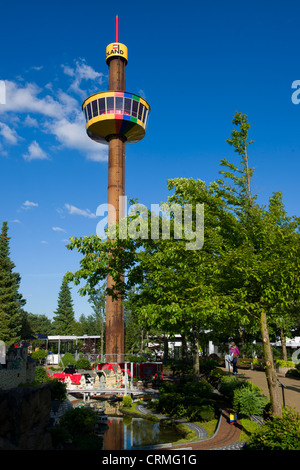 Revolving viewing platform of the LegoTop, Legoland, Billund, Denmark Stock Photo