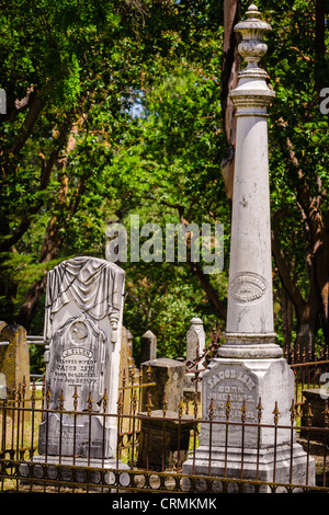 Tombstones in the Jacksonville Cemetery, Jacksonville, Oregon USA Stock Photo