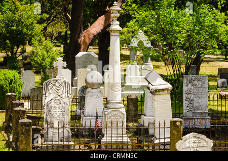 Tombstones in the Jacksonville Cemetery, Jacksonville, Oregon USA Stock Photo