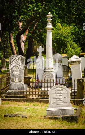 Tombstones in the Jacksonville Cemetery, Jacksonville, Oregon USA Stock Photo