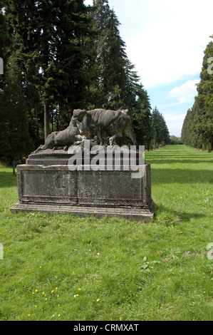 Former entrance drive to Lynford Hall, Mundford, Norfolk, UK Stock Photo