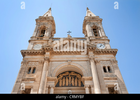 Basilica Minori Dei Santi Cosma E Damiano, Alberobello, province of Bari, in the Puglia region, Italy Stock Photo