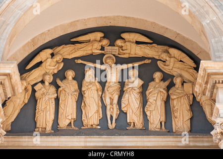 Jesus Christ and disciples, Basilica Minori Dei Santi Cosma E Damiano, Alberobello, Bari province, Puglia region, Italy Stock Photo