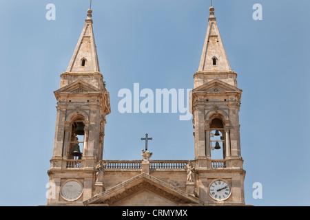 Basilica Minori Dei Santi Cosma E Damiano, Alberobello, province of Bari, in the Puglia region, Italy Stock Photo