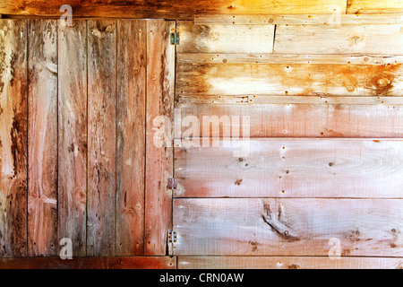 aged grunge beige wood in mediterranean balearic islands Stock Photo