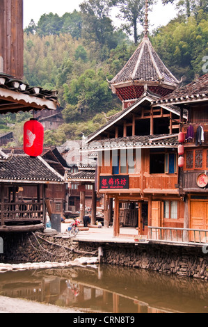 Village of Zhaoxing, Guizhou province - China Stock Photo