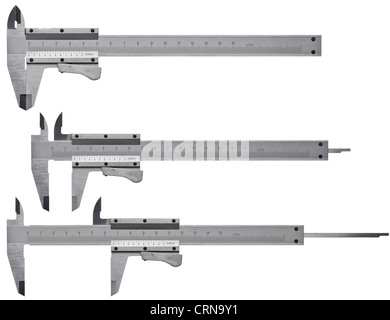Calipers isolated on white background Stock Photo