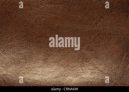 Brown leather background closeup Stock Photo