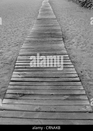 Boardwalk on beach Stock Photo