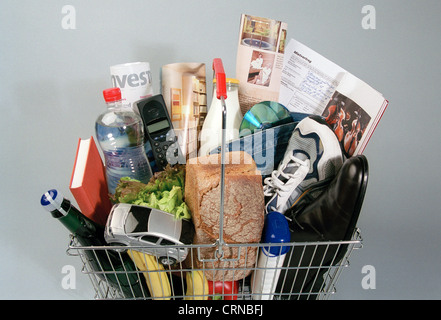 Cart - symbol of the cost of living Stock Photo