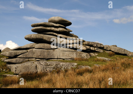 Granite Tors on Stowes Hill Minions Bodmin Moor Cornwall England UK GB Stock Photo