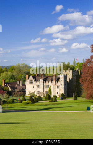 Hever Castle, the childhood home of Anne Boleyn, and gardens. Stock Photo