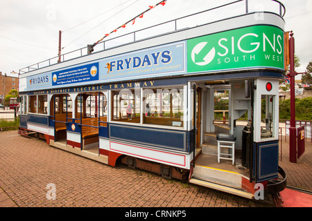 The seaton electric tramway in Seaton, Dorset, UK. Stock Photo