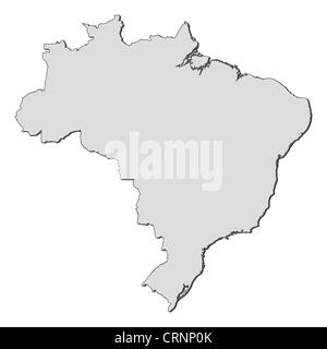 Political map of Brazil with the several states. Stock Photo