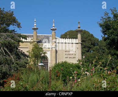 Brighton Museum and Art Gallery in the Royal Pavilion gardens. Stock Photo