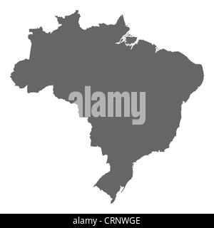 Political map of Brazil with the several states. Stock Photo