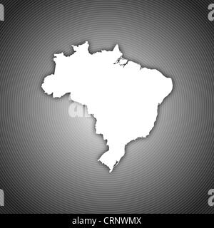 Political map of Brazil with the several states. Stock Photo