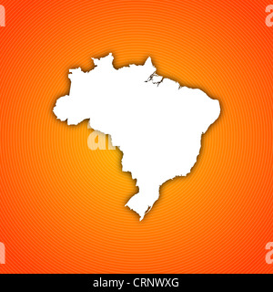 Political map of Brazil with the several states. Stock Photo