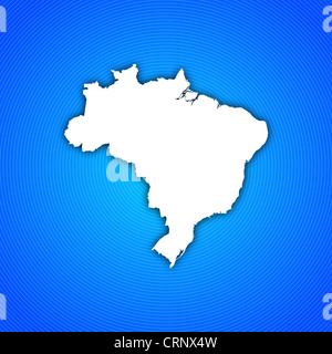 Political map of Brazil with the several states. Stock Photo