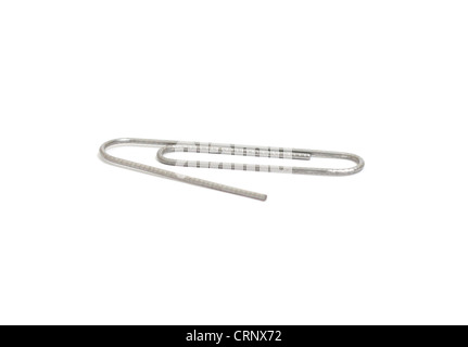 A paper clip isolated on white Stock Photo