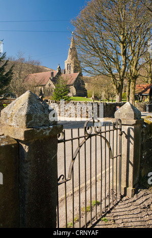 Edale village church, Peak District, Derbyshire, England, UK Stock Photo