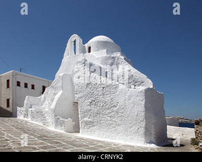 Church of Panagia Paraportiani, four churches in one, Mykonos, Greece Stock Photo