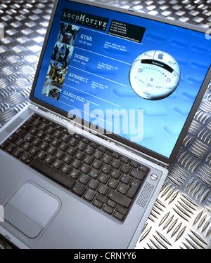 PowerBook G4 with DVD Player Stock Photo