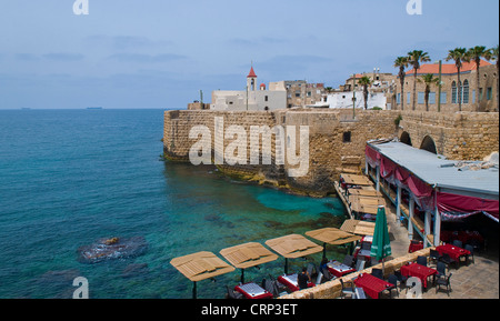 The historic port of Acre in north Israel Stock Photo