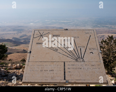 View from mount Nebo in Jordan where Moses is said to have seen the Holy land Stock Photo