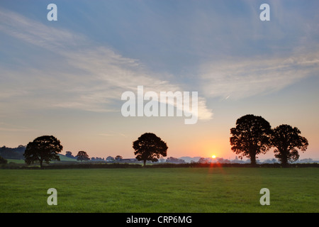 Morning sunrise over agricultural land in rural Virginia, USA Stock ...