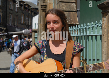 Olivia Fern, singer songwriter in Keswick Stock Photo