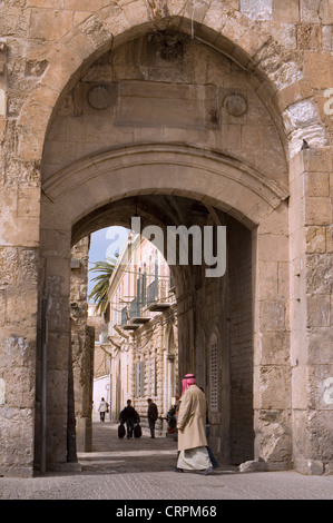 Lion's Gate in the Old City's eastern wall, Jerusalem, Israel Stock Photo