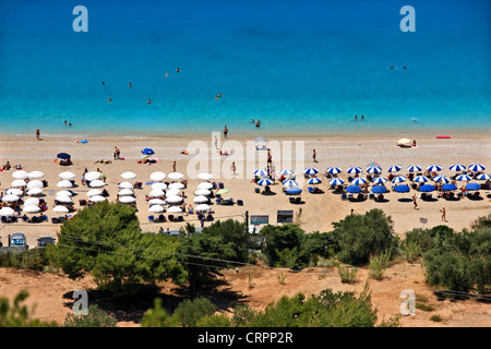 Kathisma beach, on the west side of Lefkada (or 'Lefkas') island, Ionian Sea, Eptanisa ('Seven Islands'), Greece Stock Photo